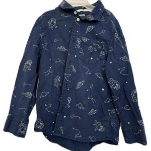 H&M Dark Blue Kids Shirt with Space Print